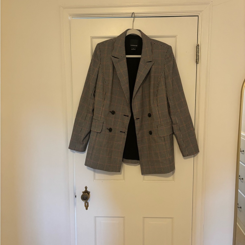Women's Oversized Plaid Blazer